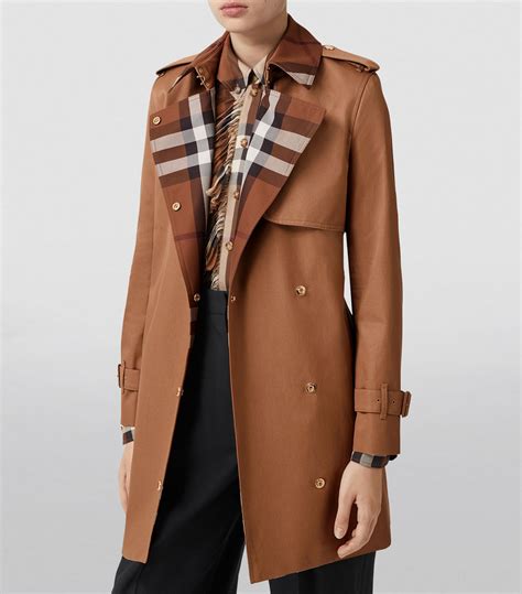 burberry paneled checked cotton-gabardine trench coat|gabardine trench coat with warmer.